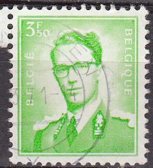Belgica 1958 Scott 456 Sello Rey Balduino 3,50Fr usado 